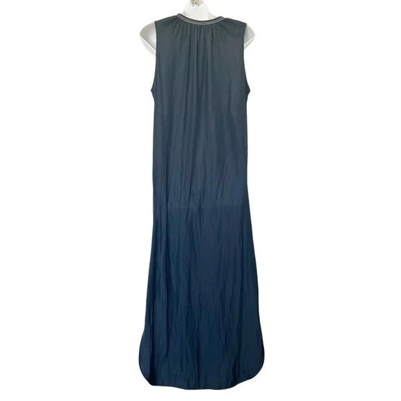 Marie Oliver Ellis Embroidered Dress blue sleeveless maxi dress size medium - Picture 4 of 10